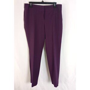 Black Label by Evan Picone Dress Pants Sz 10 Eggplant Cotton Spandex Blend